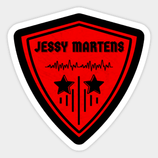 Style logo jessy red designs martens Sticker